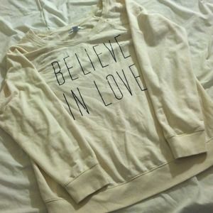 Cute Believe in Love oversized sweater!