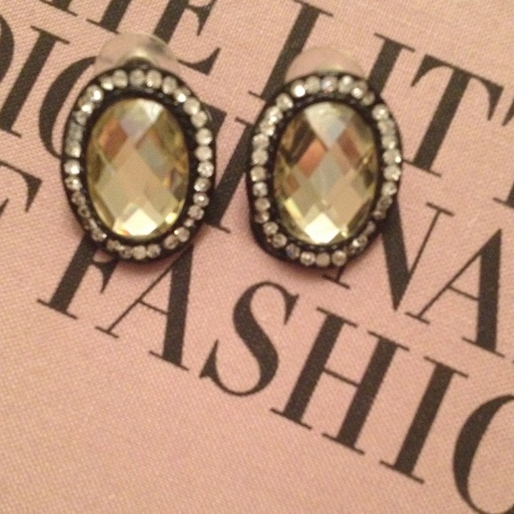 Edgy glam crystal earrings