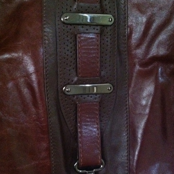 Bijar Dark Cherry Leather Handbag! - Picture 2 of 4