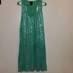 Teal Sequin Dress