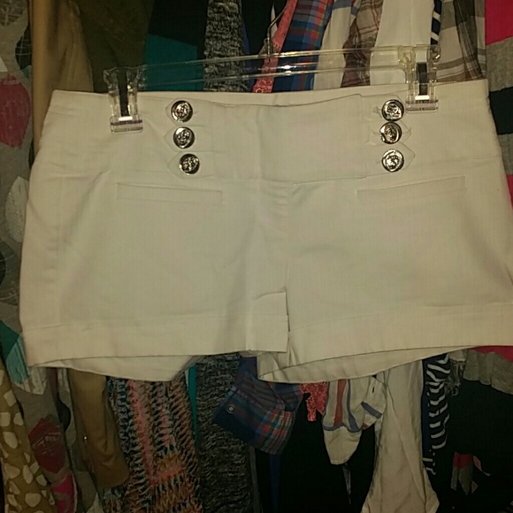 White Anchor Shorts