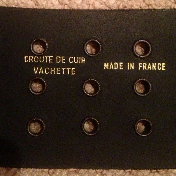 NWNT Blue & White Leather Belt purchased in France - Picture 3 of 6