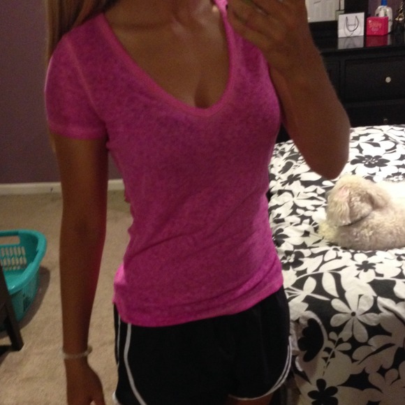 Pink v-neck