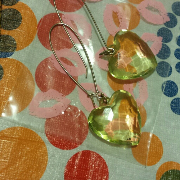Green heart Earrings