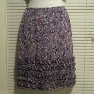 Purple skirt with ruffled bottom