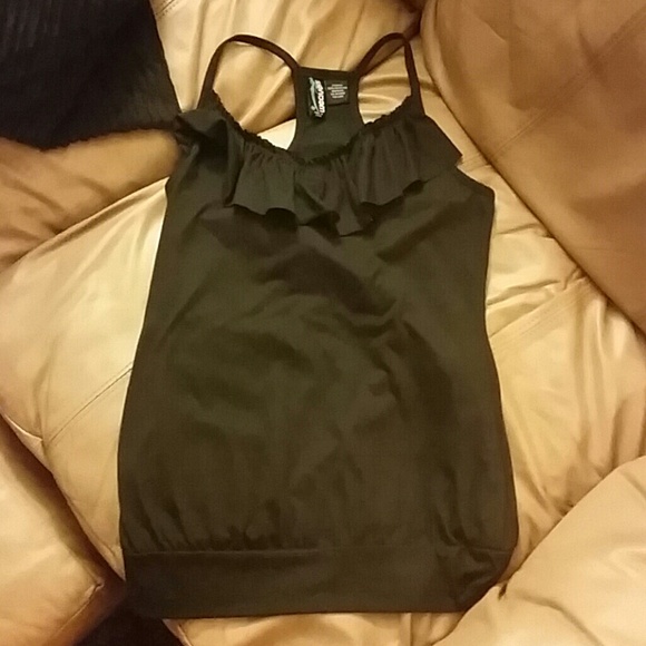 1 Black & 1 brown fringe hip hugging tank tops