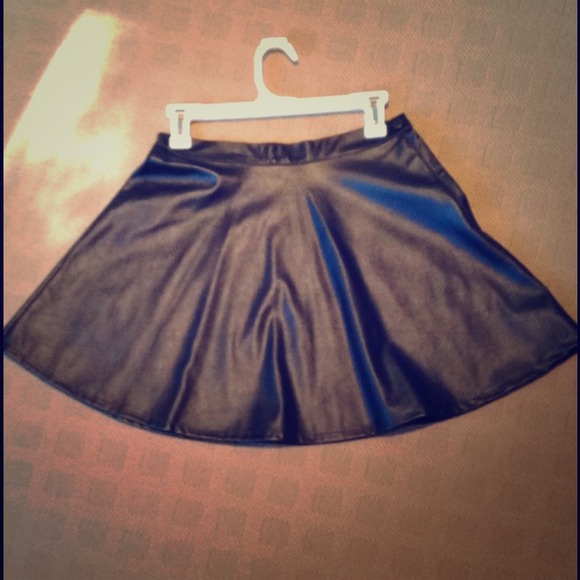 American Apparel vegan-leather circle skirt