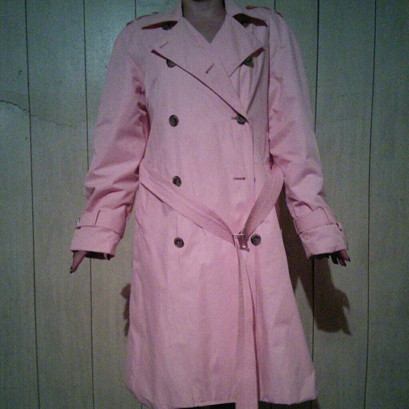 Pink trench coat