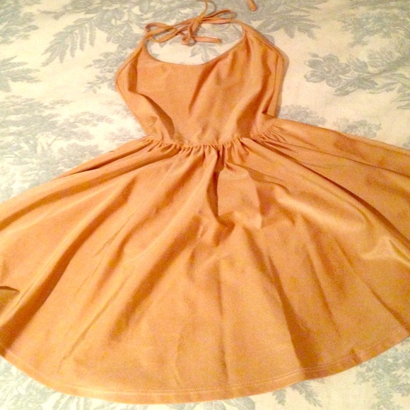 American Apparel gold dress