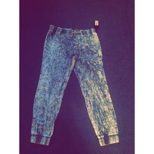 Denim joggers