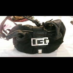 💖REDUCED💖GUESS leather trim med blk bag NWOT