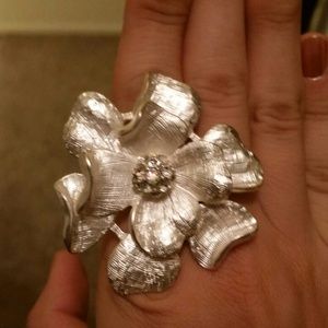Silver 3d flower