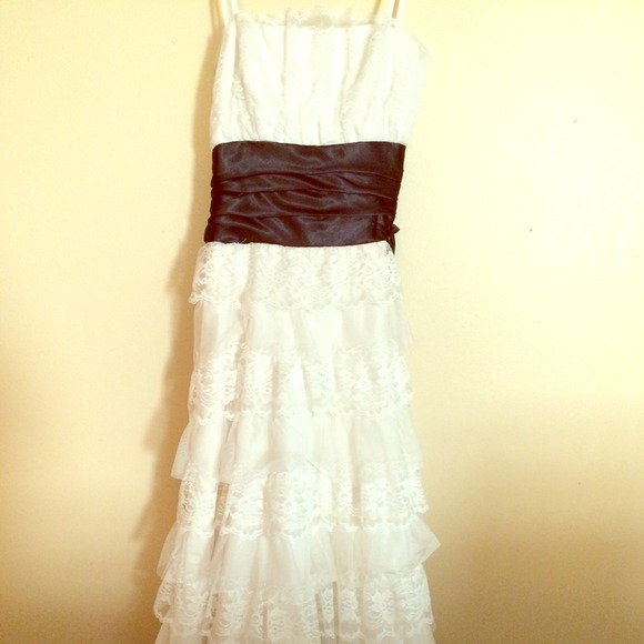 White long prom dress