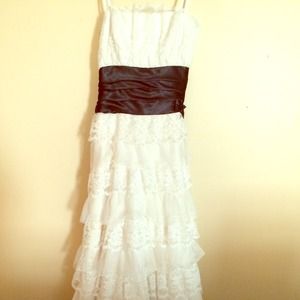 White long prom dress