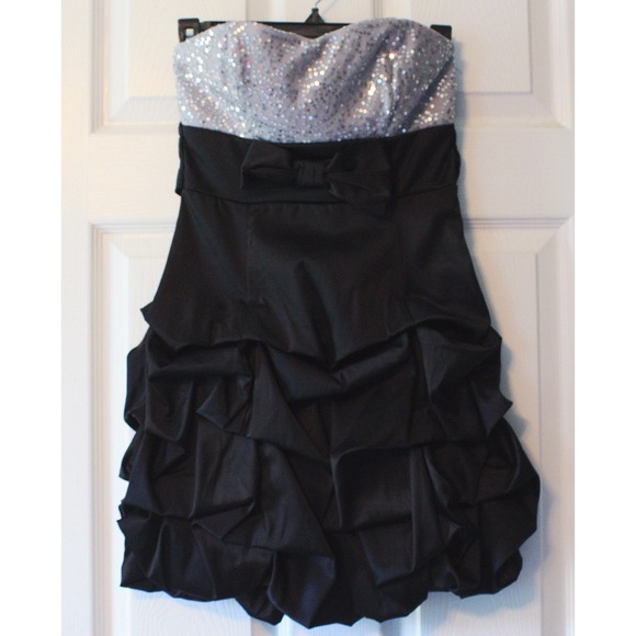 NWOT black and silver dance/party dress