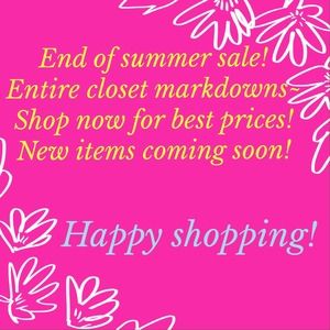 End of summer sale!