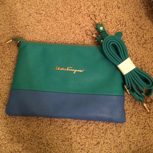 Salvatore Ferragamo Handbags - Salvatore Ferragamo green and blue purse