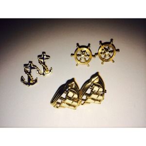 * 3 pairs of nautical earrings*
