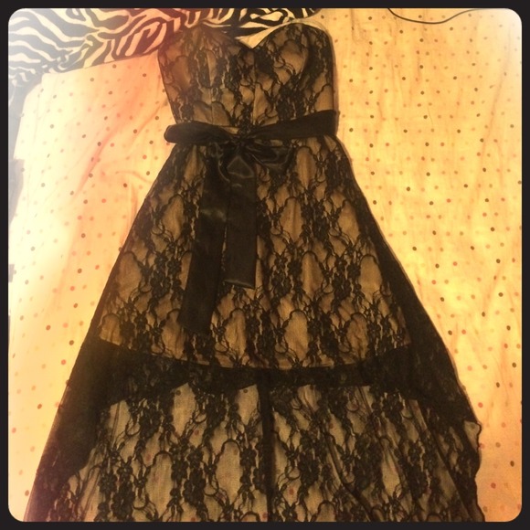 Black Lace Homecoming Dress