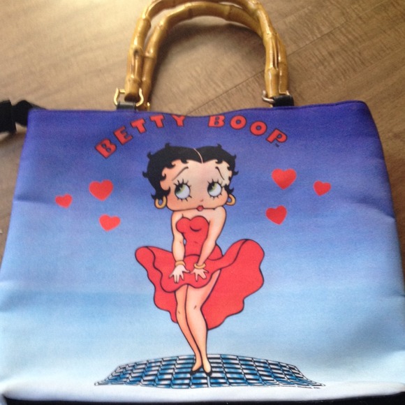 Betty Boop Bamboo & Fabric Tote Purse