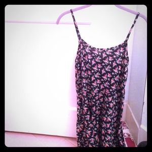 Black and pink floral dress