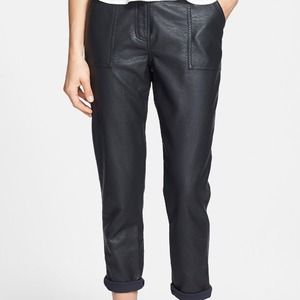 Faux leather pants