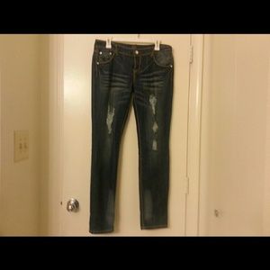 Distressed Denim Jeans