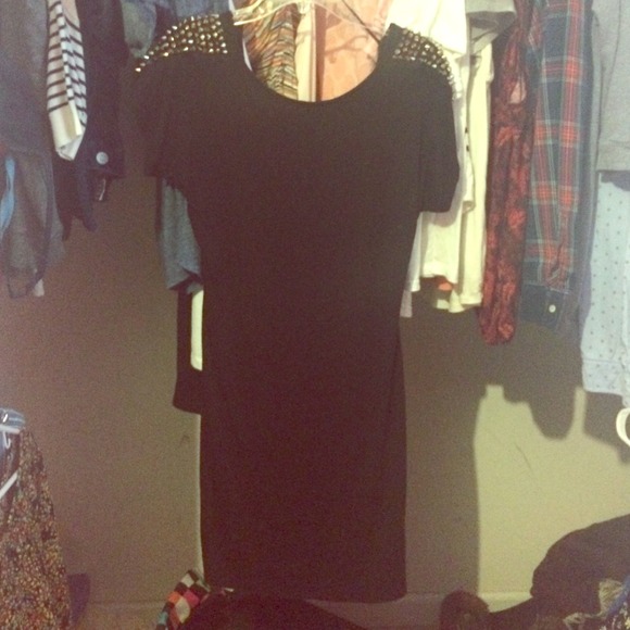 Spiked Little Black Dress
