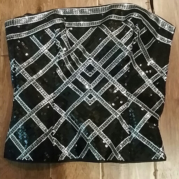 White House Black Market sequin bustier
