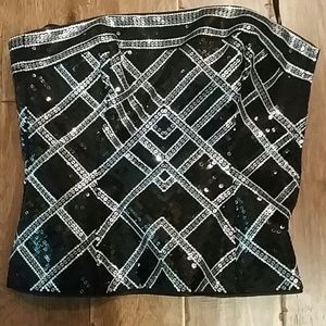 White House Black Market sequin bustier