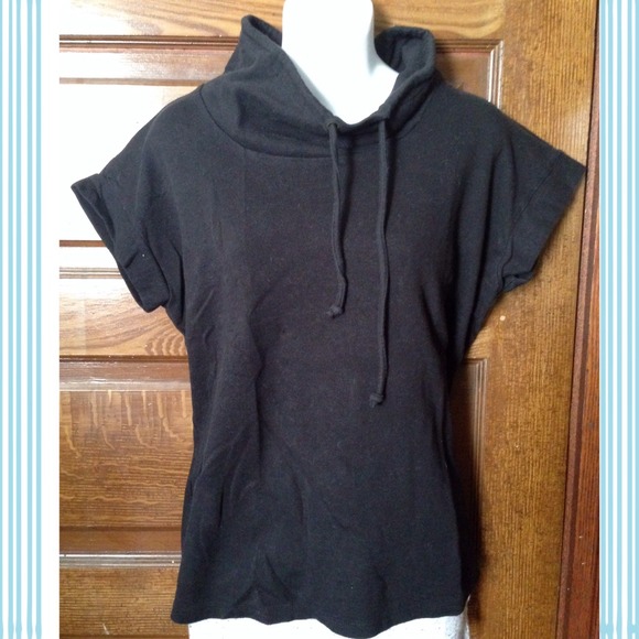 Merona Tops - SOLD Black short sleeve sweatshirt
