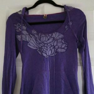 *SOLD* Free People purple floral hoodie