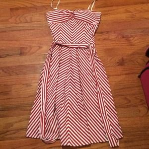 Red and White Striped Sundress
