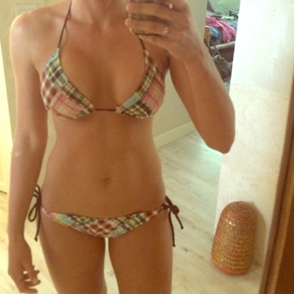 Plaid bathing suit
