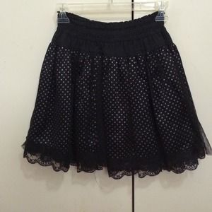 Polka dots lace skirt