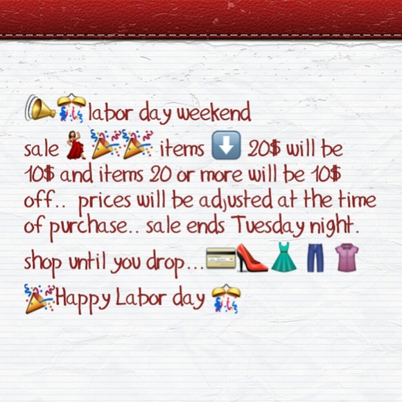 Labor day weekend sale