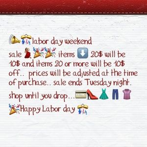 Labor day weekend sale