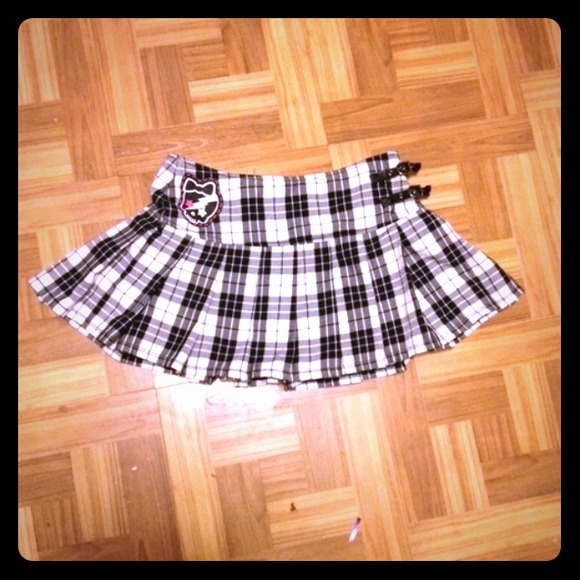 Abbey dawn plaid mini skirt