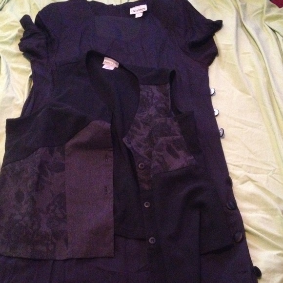 Black dress with vest