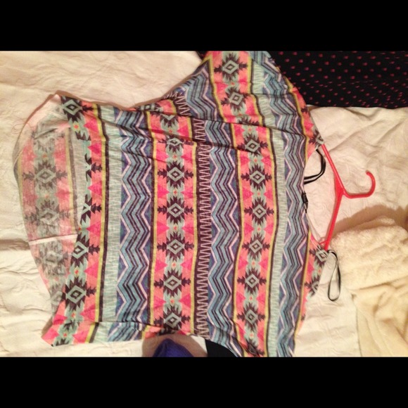 Forever 21 bright Aztec patterned shirt