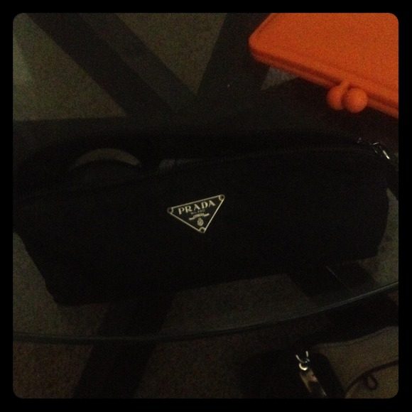 Prada black cosmetic pouch