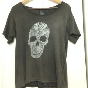 Lace Skull Printed T