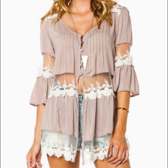 NEW & UNWORN Sosie Rosalinda Blouse in Mauve
