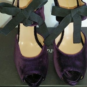 VELVET EVENING HEELS