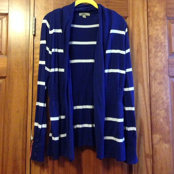 Blue and white sweater