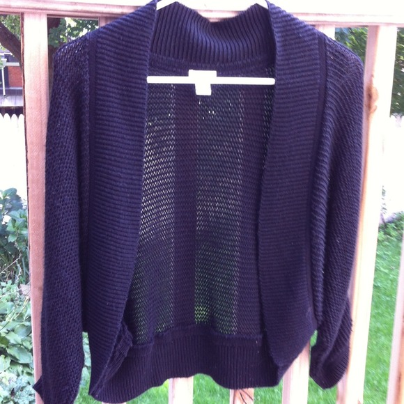 Maurice's black doleman cardigan. Size L