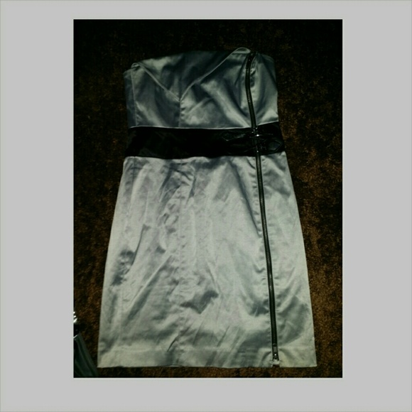 Bebe halter side zip dress