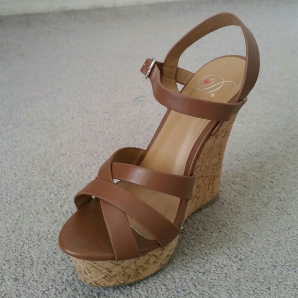 Strappy Brown Wedges