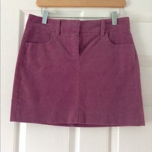 J.Crew Purple Corduroy Mini Skirt Size 0