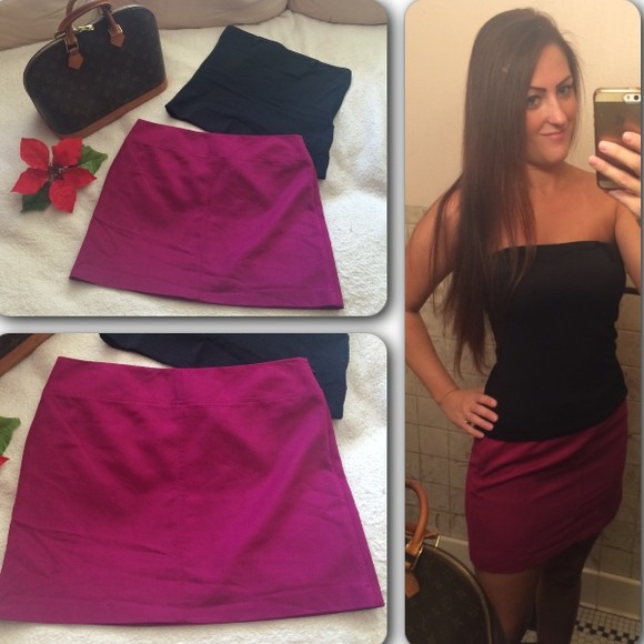 💕BEAUTIFUL like suede EXPRESS magenta skirt+shirt